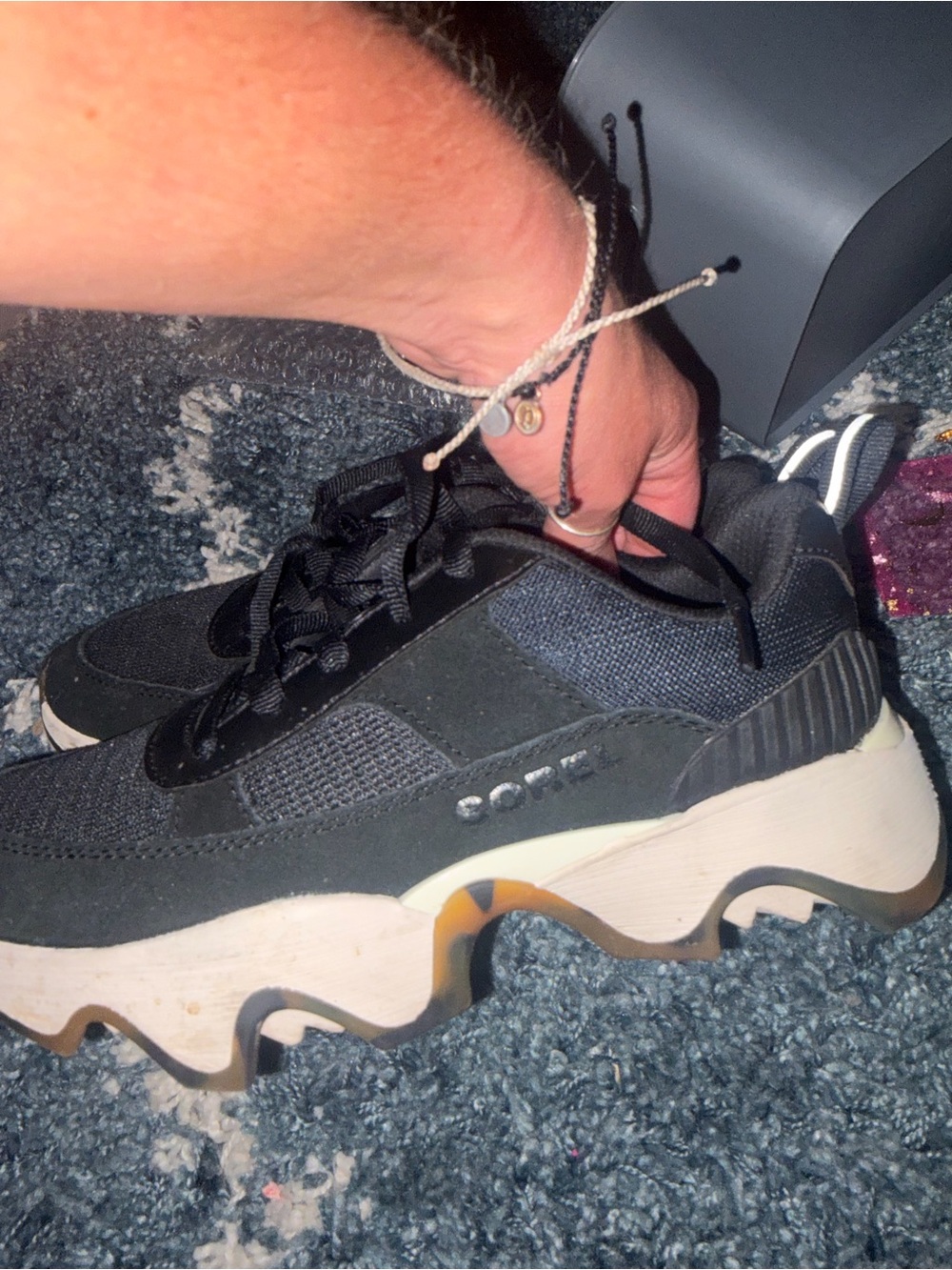 Soren’s Black Chunky Womens Athletic Sneakers